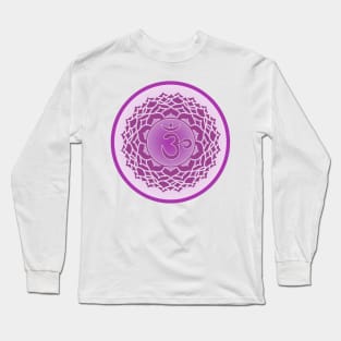 The Purple Haze of the Crown Chakra- White Long Sleeve T-Shirt